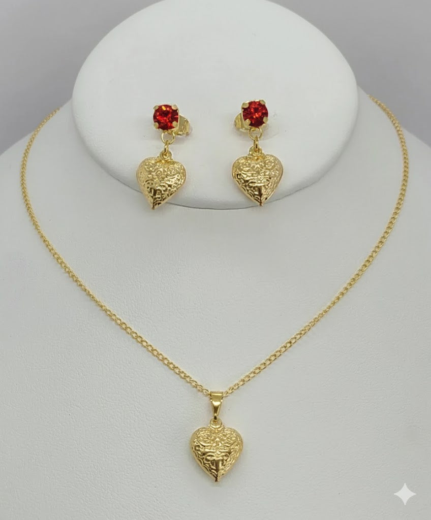 (1-6402) Laminado dorado - Conjunto de corazones - BGO