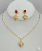 (1-6402) Laminado dorado - Conjunto de corazones - BGO