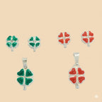 (2-6554) Plata de ley 925 - Juego de cuatro hojas.