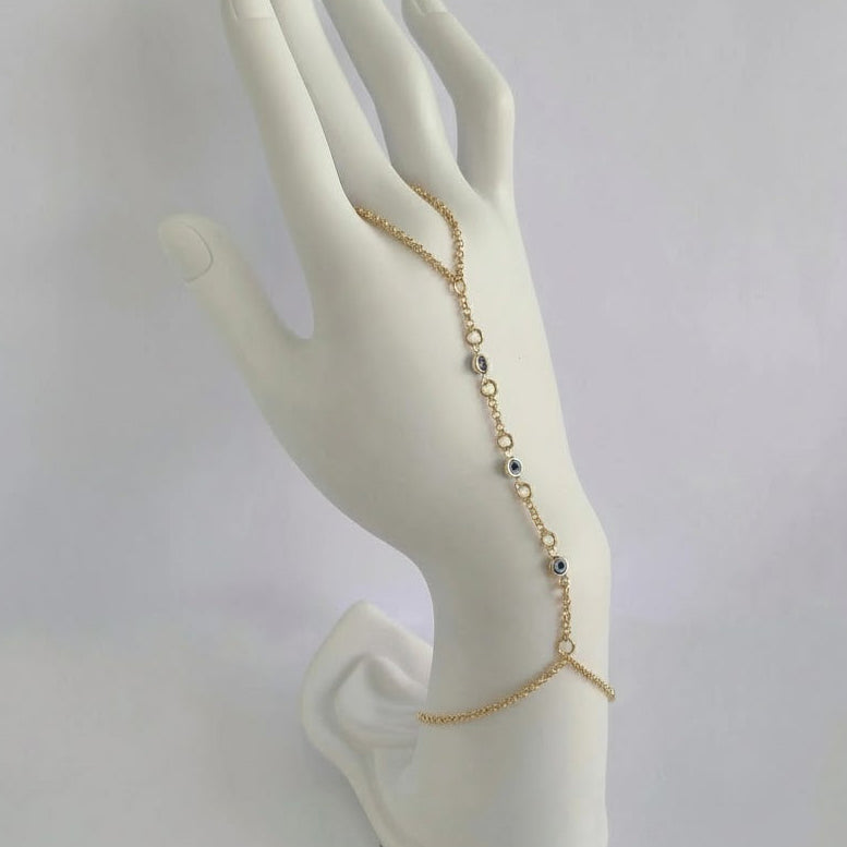 (1-0569-1) Pulsera de cadena de mano de 2 mm laminada en oro - 18 cm - BGF