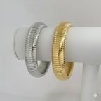 (MBRA-37) Pulsera de cadena Omega gruesa de acero inoxidable de 15 mm.