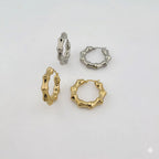 (4-2178) Stainless Steel - Bamboo Hoops.