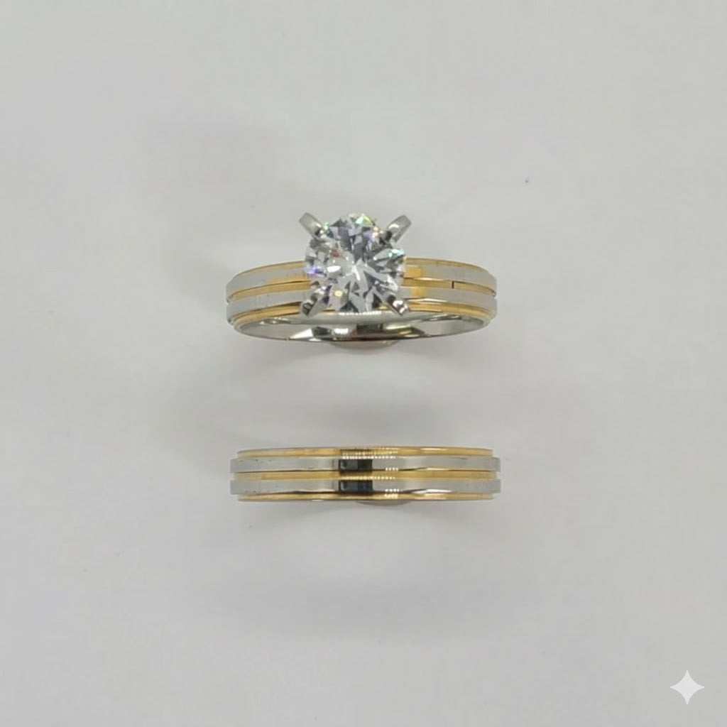 (4-0096-1) Stainless Steel - Wedding Rings.