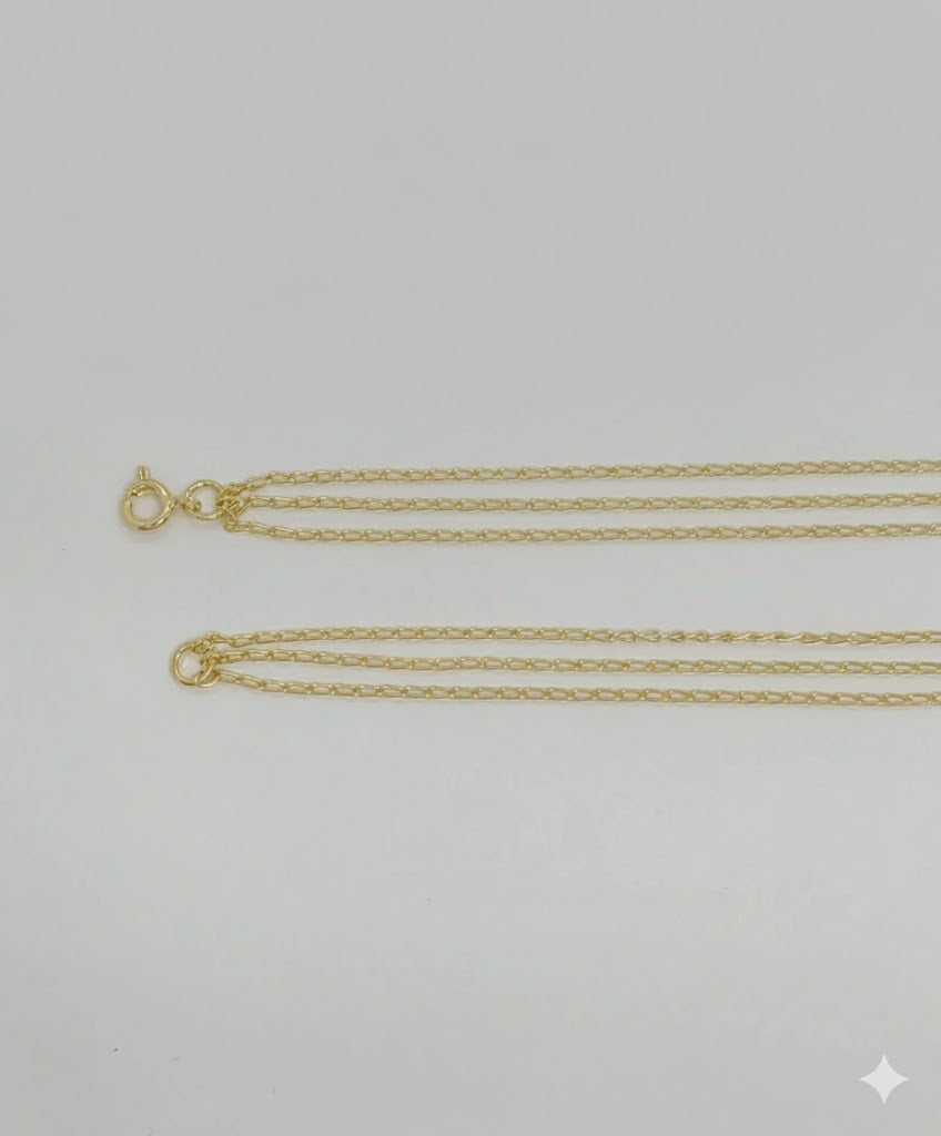 (1-6223) Collar de perlas laminadas en oro - BGF