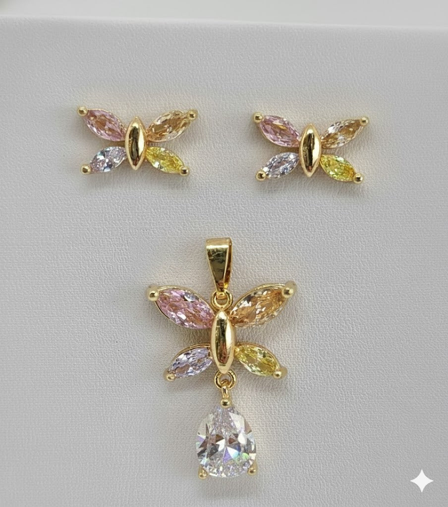 (1-6374) Laminado dorado - Juegos de mariposas - BGO