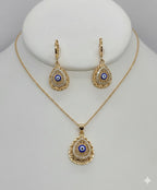 (1-6108) Laminado dorado - Juego de ojo azul - BGO