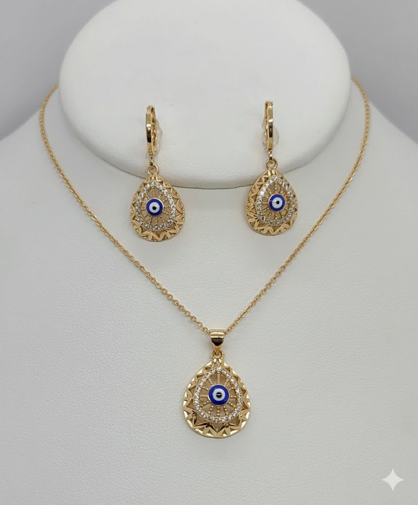 (1-6108) Laminado dorado - Juego de ojo azul - BGO