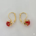 (1-1163) Pendientes Multicolor Laminados en Oro - BGO