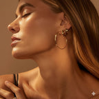 Gold Hoop Earrings Set for Women, 12 Pairs Hypoallergenic Large/Big Thin Thick Gold Hoops Earrings Loop Pack for Jewelry Gift 40mm/50mm