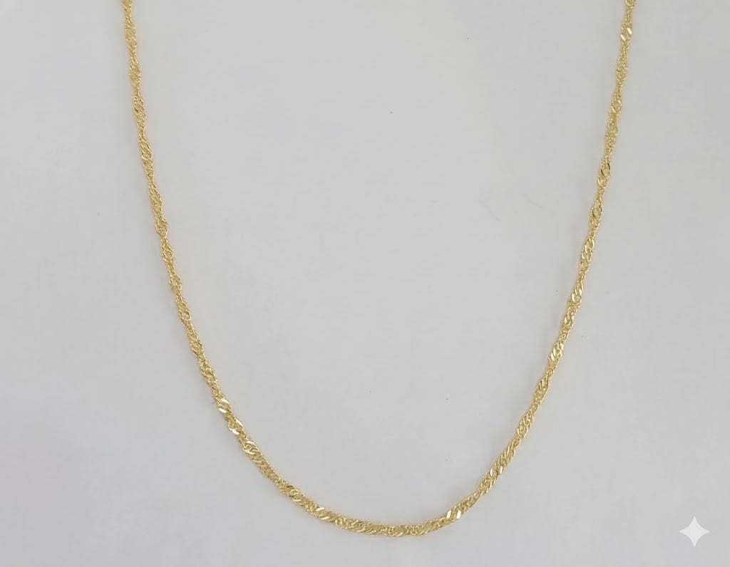 (1-1716) Cadena de eslabones Singapur laminada en oro de 1,7 mm - BGF