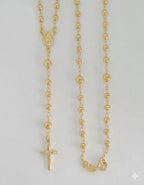 (1-3324-1) Collar Rosario Virgen Milagrosa Laminado Oro 3mm - 18" - BGF.