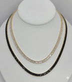 (1-6198) Laminado de oro - Collar de circonitas de eternidad - BGF