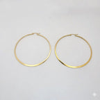 (4-2124) Stainless Steel - Plain Big Hoops.