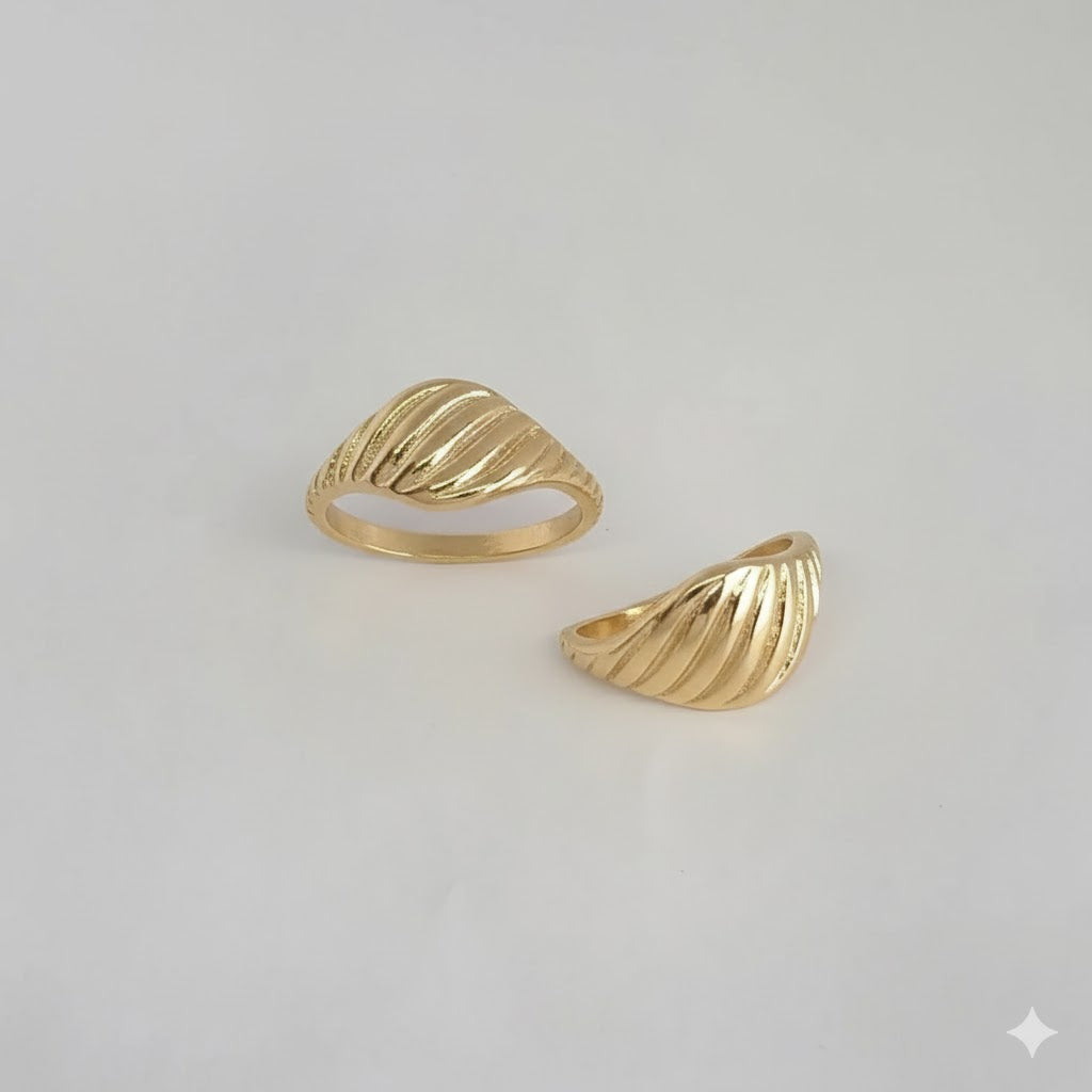 (1-3005-3) Laminado dorado - Anillo de croissant - BGF