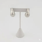 (4-2143) Stainless Steel - Chunky Teardrop Earrings.