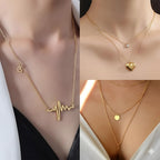 16Pcs Gold Necklaces Set for Women 14k Gold Plated Dainty Trendy Pendant Chain Choker Pack Multilayer Necklace Set for Women Adjustable Jewelr