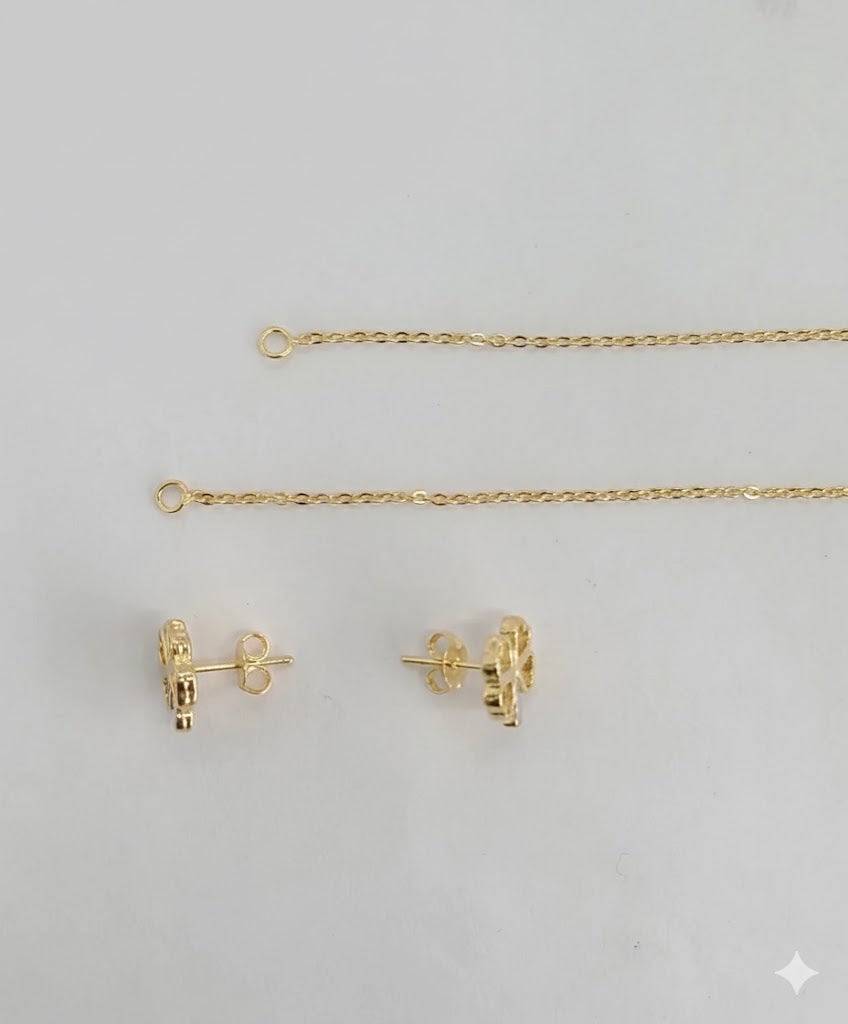 (1-6440) Laminado dorado - Juego de cuatro hojas en dos tonos - BGF