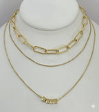 (4-7091) Collar de cadenas en capas de acero inoxidable de 1,5 mm.