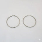 (4-2128) Stainless Steel -Thin Twisted Hoops.