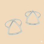 (2-5003-1) Anillo triangular de plata de ley 925