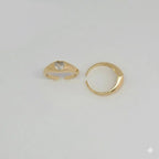 (1-3005-2) Anillo abierto de corazón laminado en oro - BGF