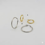 (4-2160) Stainless Steel - Classic Plain Hoops.