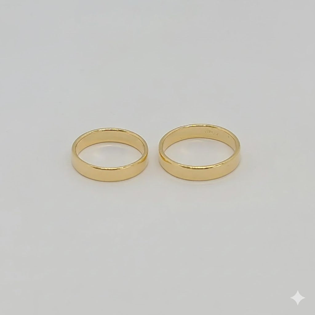 (1-3074) Gold Laminate - Classic Band Ring - BGF