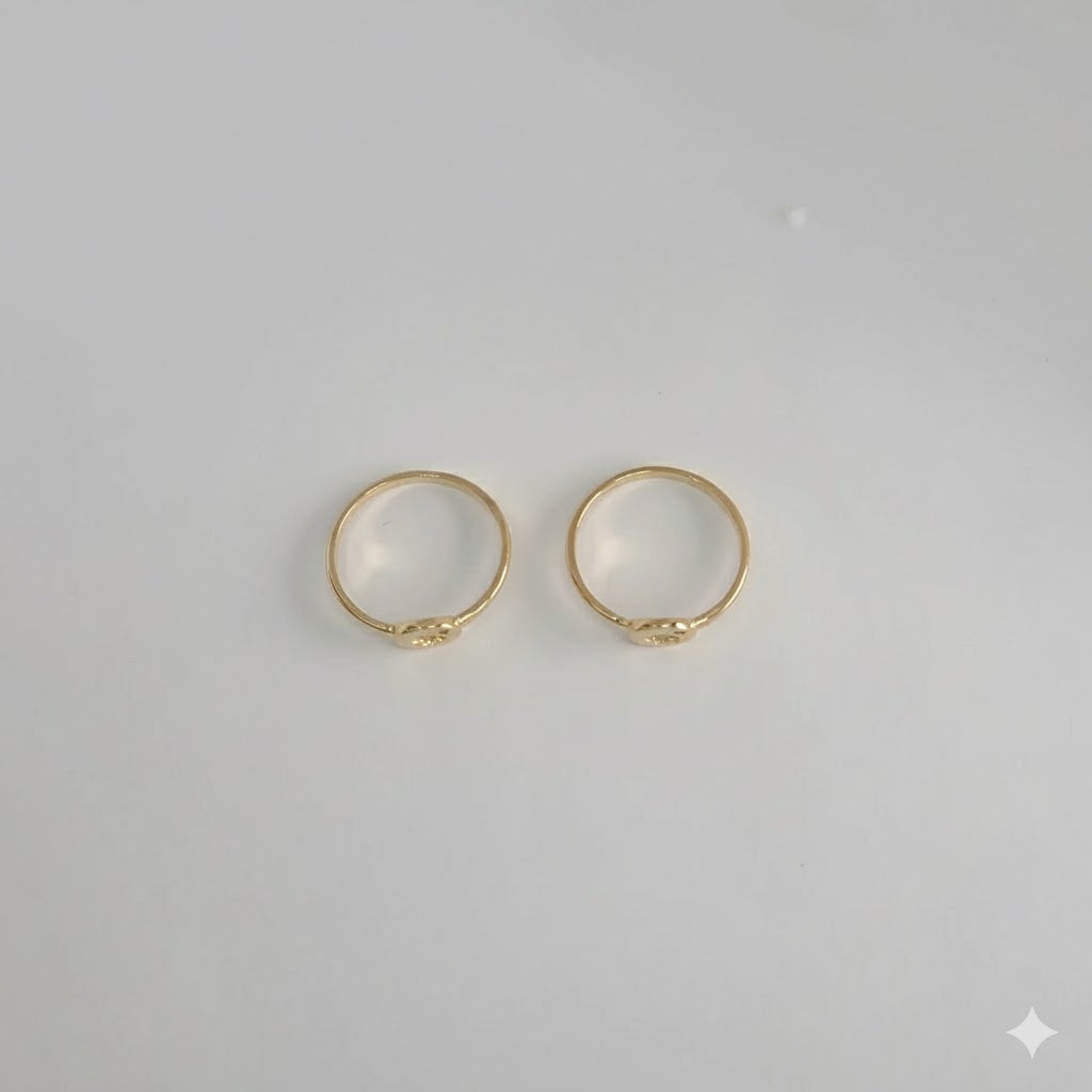 (1-3013) Anillo de flores laminado en oro - BGF