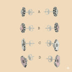 (2-3130) 925 Sterling Silver - Flower Stud Earrings.