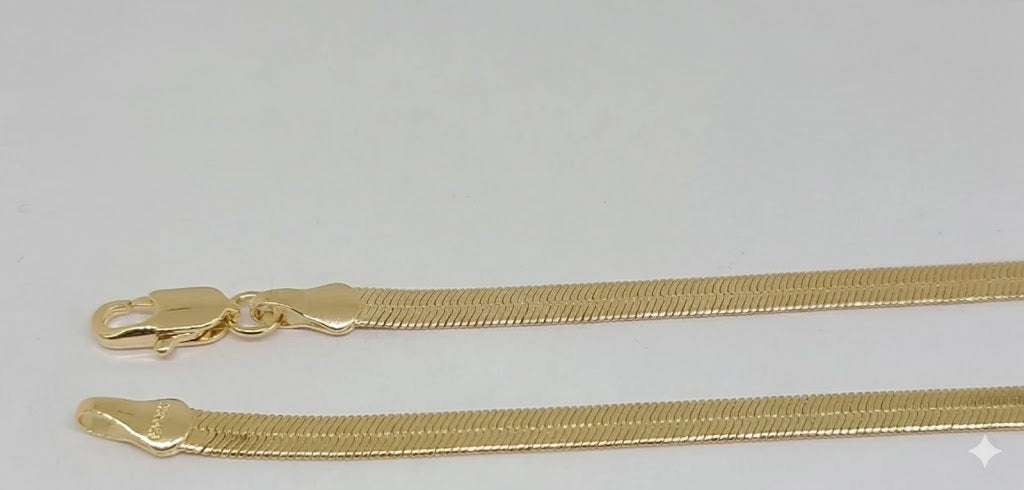 (1-0435) Laminado de oro - Pulsera de espiga de 4 mm - BGF