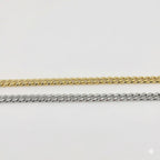 (4-4251) Pulsera de eslabones curvos de acero inoxidable de 5 mm