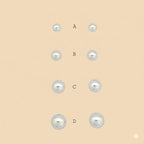 (2-3185) Pendientes de bola lisa en plata de ley 925.