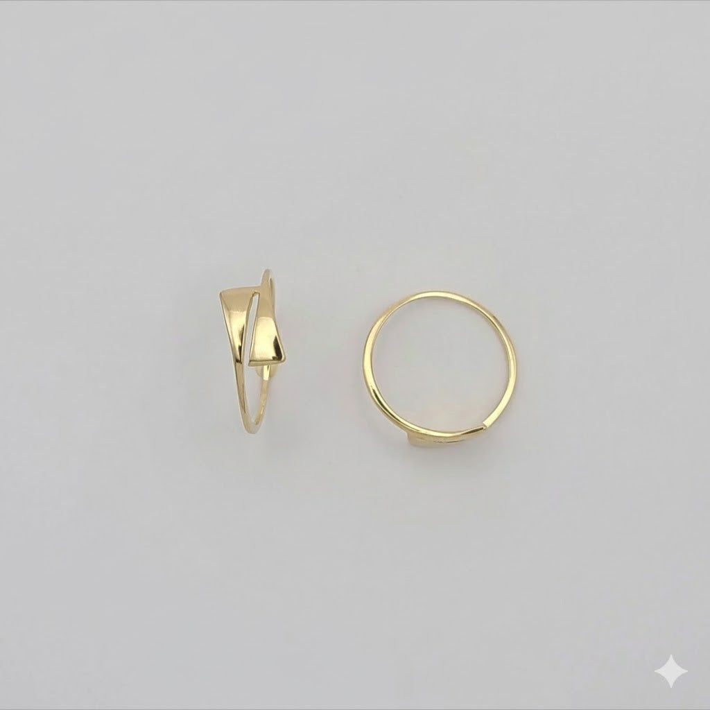 (1-3013-3) Anillo grueso laminado en oro - BGFm