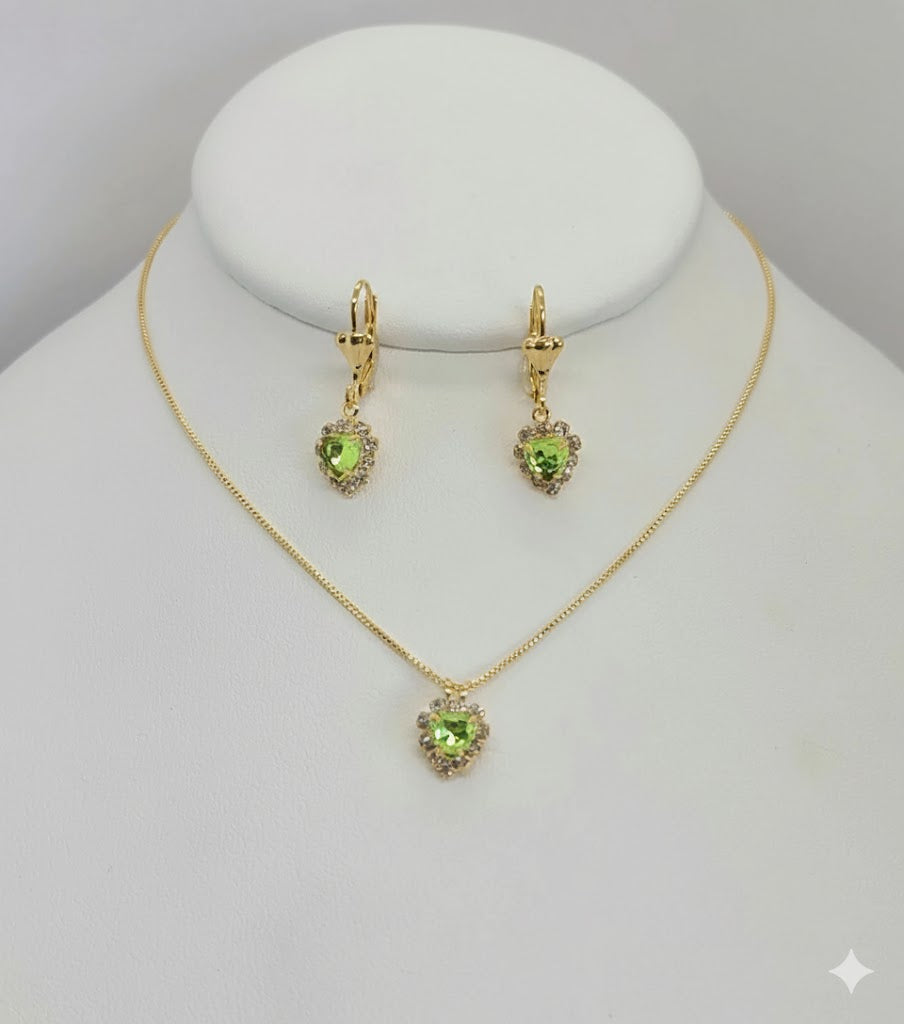 (1-6512) Laminado dorado - Conjunto de flores de circón - BGF