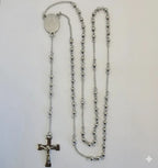 (4-6008) Collar Rosario de Acero Inoxidable - 5mm - 26".