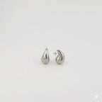 (4-2143) Stainless Steel - Chunky Teardrop Earrings.