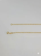 (1-6104) Collar con dijes para niños de eslabones Rolo laminados en oro - BGF