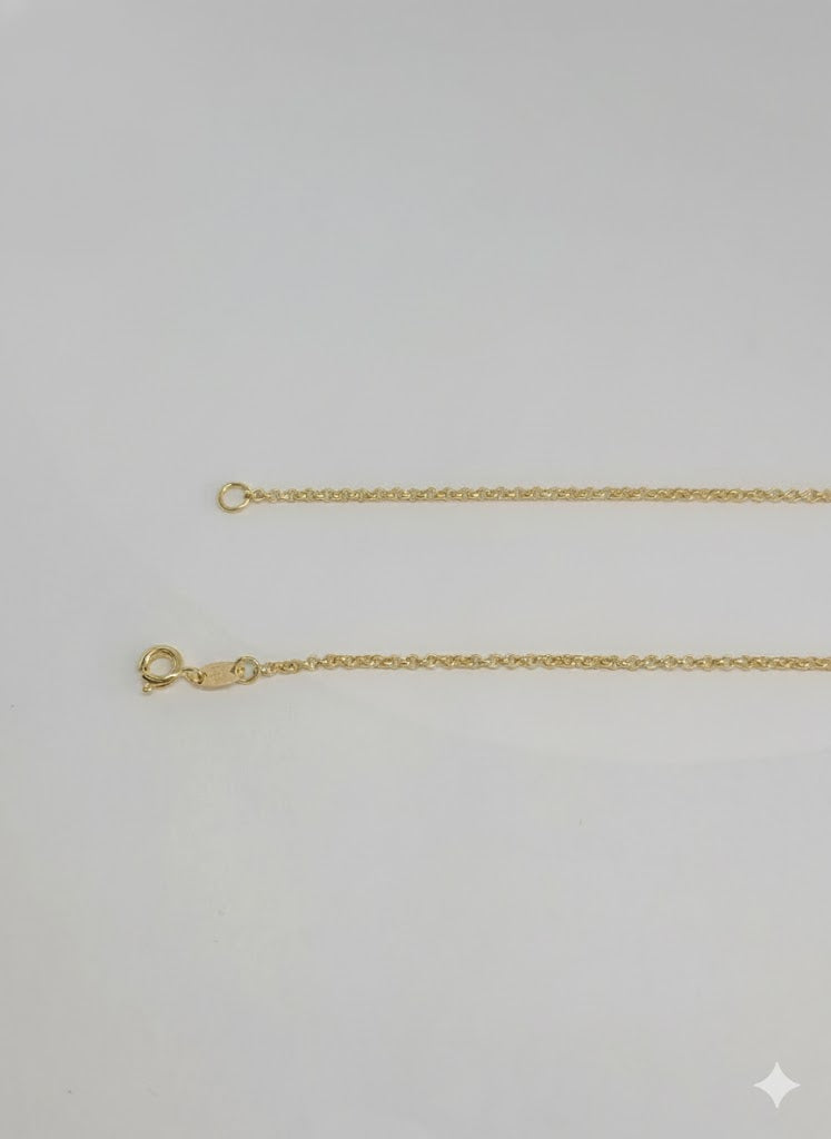 (1-6104) Collar con dijes para niños de eslabones Rolo laminados en oro - BGF