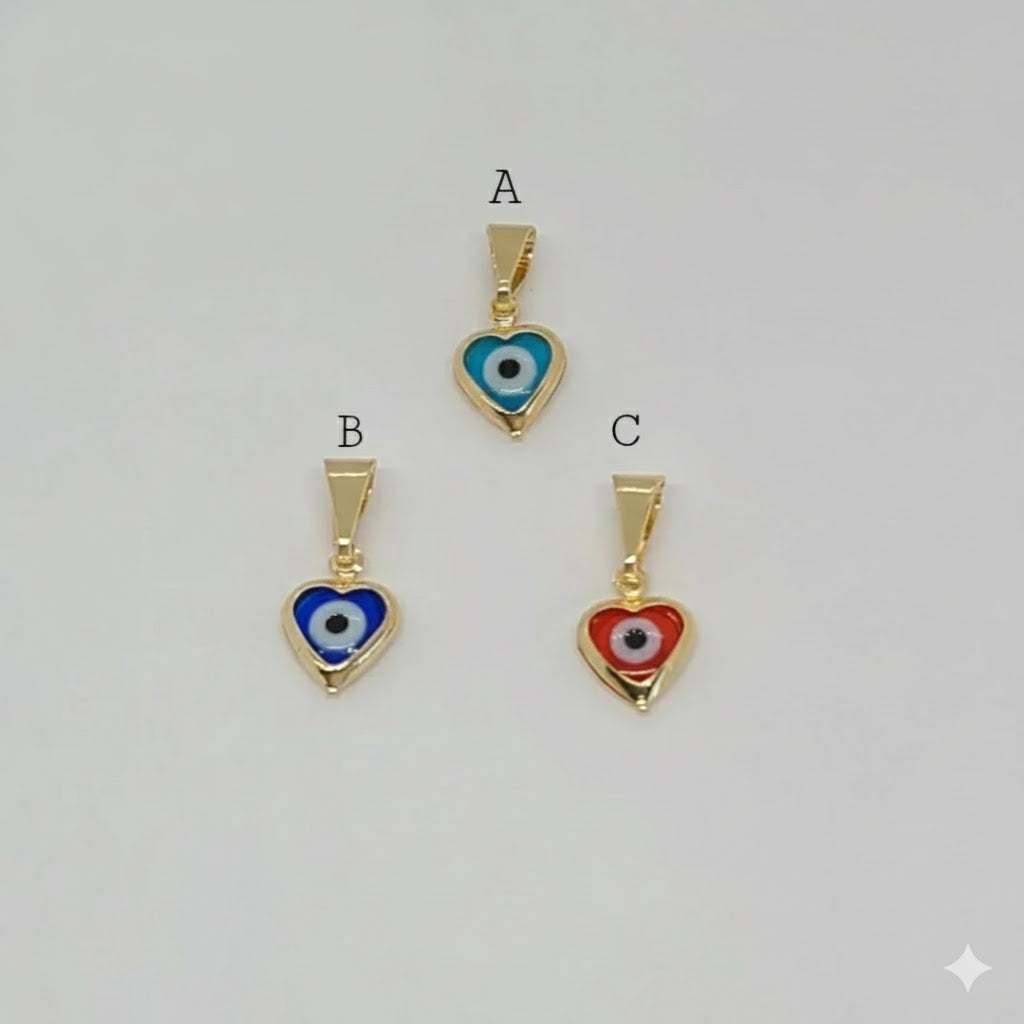 (1-2027) Laminado de oro - Colgantes de mal de ojo - BGF