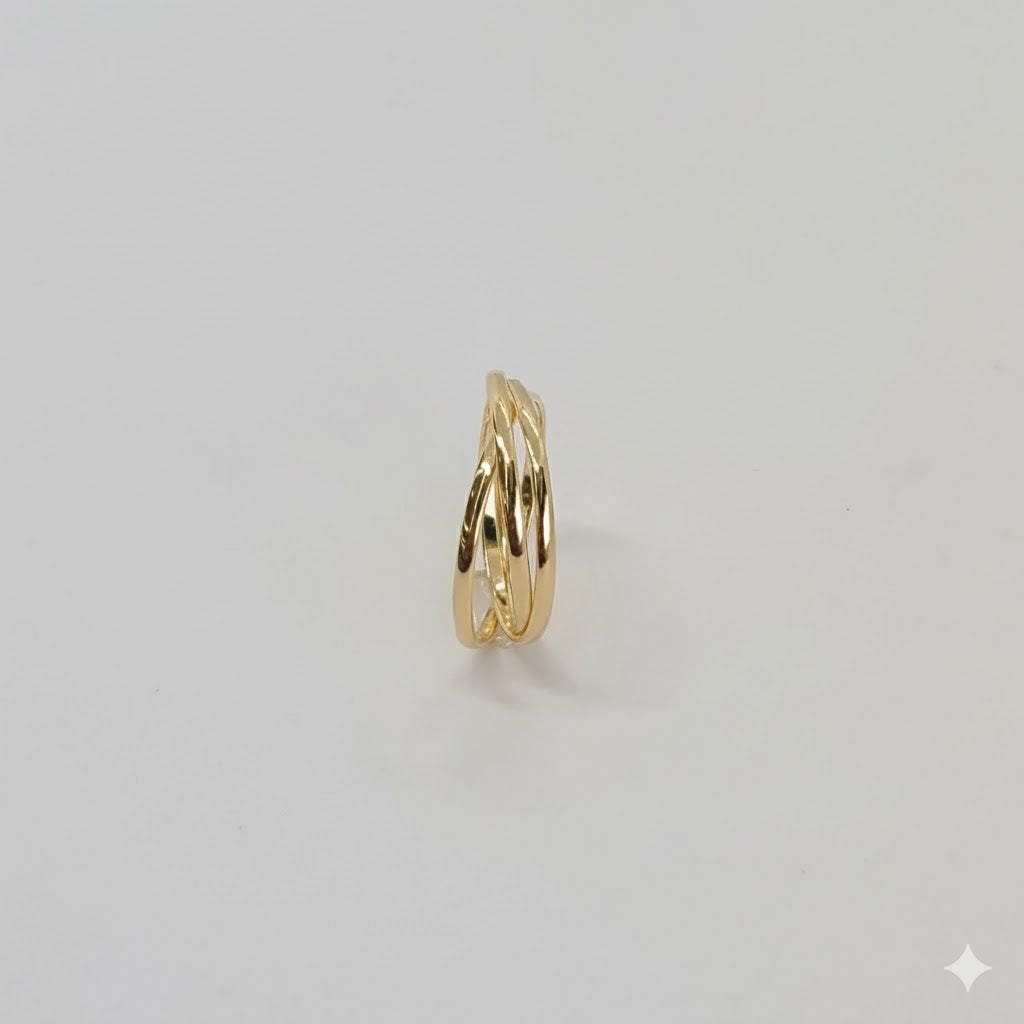 (1-3021-3) Gold Laminate - Triple Bands Ring - BGF