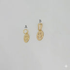 (1-2023-1) Laminado dorado - Colgantes de caritas felices - BGF