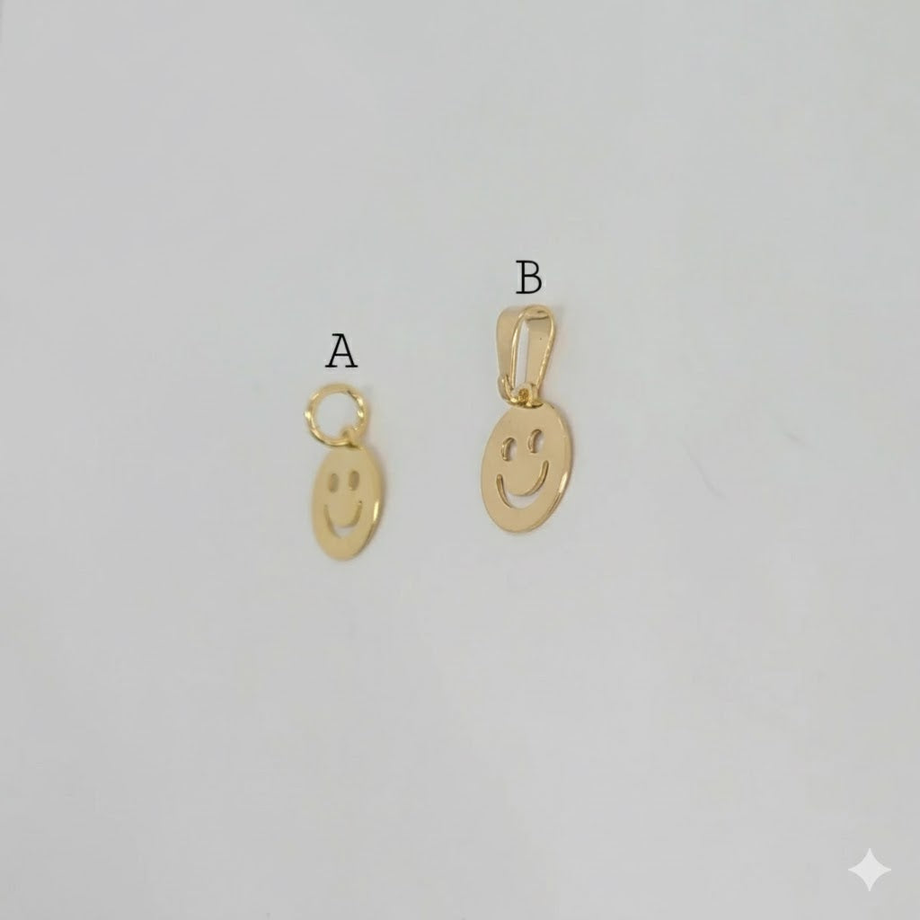 (1-2023-1) Laminado dorado - Colgantes de caritas felices - BGF