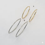 (4-2122) Stainless Steel - Plain Hoops.
