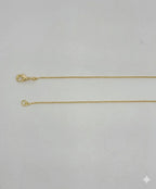 (1-6201) Collar de bolas simples con eslabones de caja laminados en oro - BGF