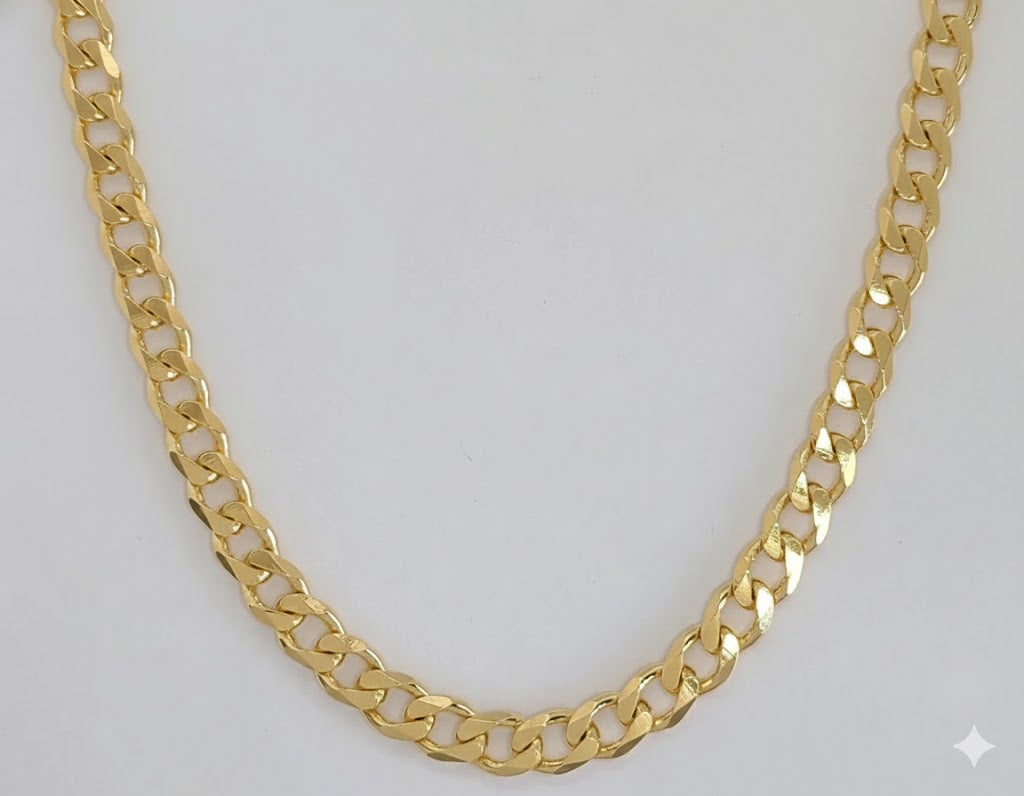 (1-1804) Gold Laminate - 7mm Curb Link Chain - BGF