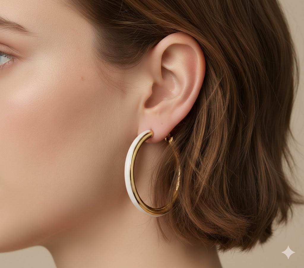 Gold Hoop Earrings Set for Women, 12 Pairs Hypoallergenic Large/Big Thin Thick Gold Hoops Earrings Loop Pack for Jewelry Gift 40mm/50mm