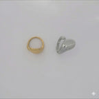 (4-0007) Acero inoxidable - Anillo de lágrima abierto.