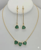 (1-6045-1) Laminado dorado - Juego de corazones con eslabones de caja - BGF