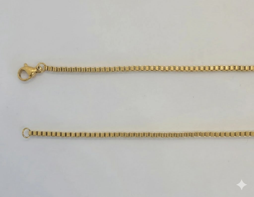 (4-3136) Stainless Steel - 2mm Box Link Chain.