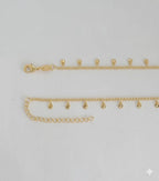 (1-6195) Collar con colgante de eslabones curvos laminados en oro - BGF